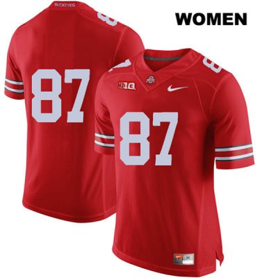 Women's NCAA Ohio State Buckeyes Ellijah Gardiner #87 College Stitched No Name Authentic Nike Red Football Jersey VX20J31SN